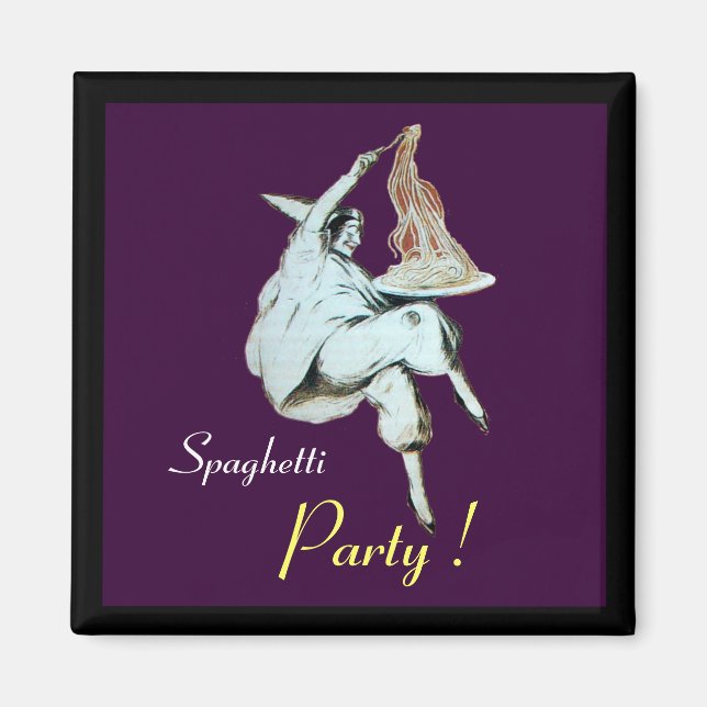Aimant SPAGHETTI PARTY CUISINE ITALIENNE, RESTAURANT viol (Devant)