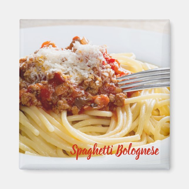 Aimant Spaghetti Sauce Bolognaise pâtes au parmesan (Devant)