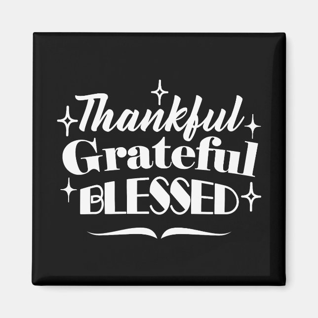 Aimant Sparkling Thanksgiving Devis Holiday Design (Devant)