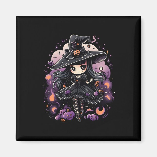 Aimant Spellbound Spirits Halloween Witch Art (Devant)