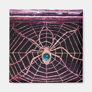 Aimant SPIDER ET WEB Bleu Sapphire Noir