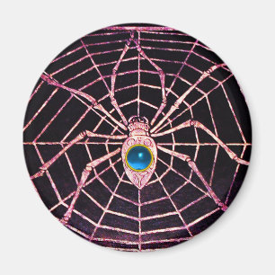Aimant SPIDER ET WEB Bleu Sapphire Noir