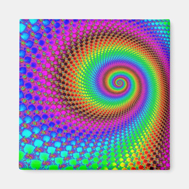 Aimant Spiral abstrait Fractal (Devant)