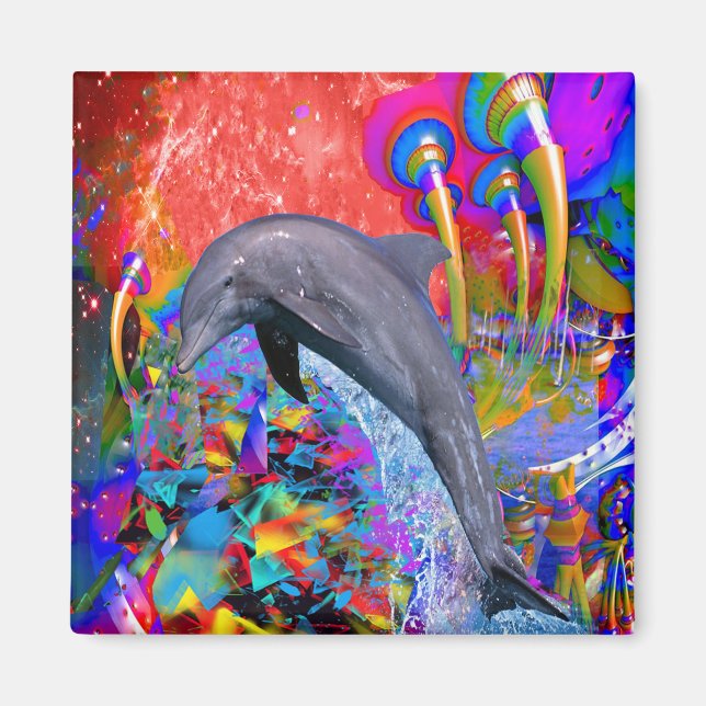 Aimant Splash couleur dauphin (Devant)