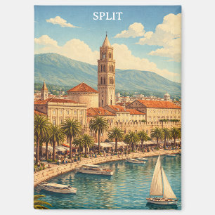 Aimant Split Croatie Vintage Côte Adriatique