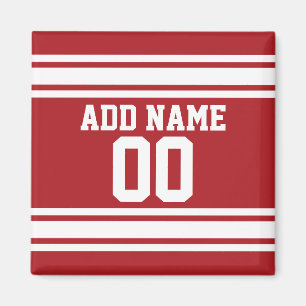 Aimant Sports Jersey avec votre nom et nombre