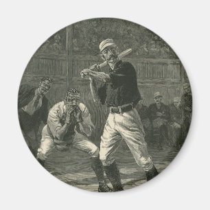 Aimant Sports Vintage, Joueurs de Baseball par Thulstrup