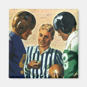 Aimant Sports vintages, Football Arbitre Coin Toss
