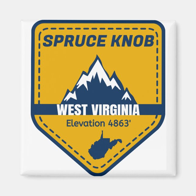 Aimant Spruce Knob West Virginie (Devant)
