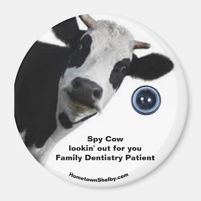 Aimant Spy Cow cherche un patient de la dentisterie famil (Devant)
