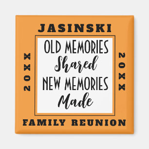 Aimant Sq Famille Réunions Souvenir Choisir une couleur