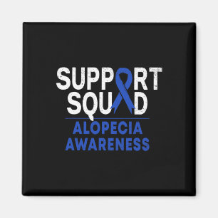Aimant Squad Alopecia Sensibilisation Bleu Aa Ribbon Guer