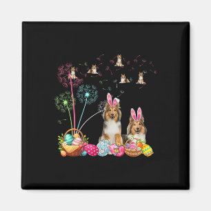 Aimant Squad Easter Couple Bunny Shelts Dandelions Chasse