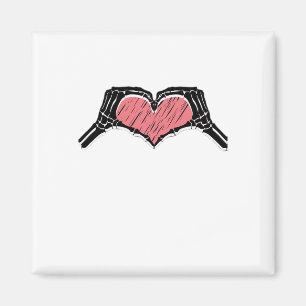 Aimant Squelette Coeur main signe Valentines Jour Classiq