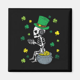 Aimant Squelette de jeu St Patrick Day Joueur de Leprecha