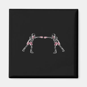 Aimant Squelette de kickboxing Drôle de kick boxer Graphi