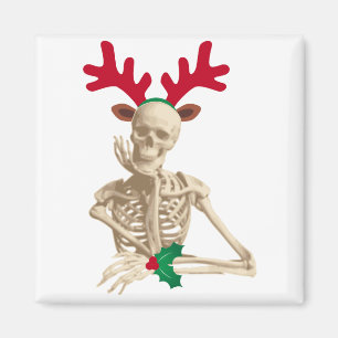 Aimant squelette de rennes de noël