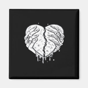 Aimant Squelette Mains Coeur - Coeur gothique Classique