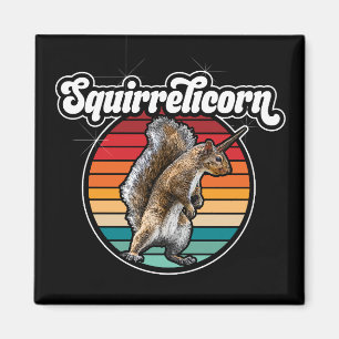 Aimant Squirrelicorn - drôle, vintage licorne d'écureuil