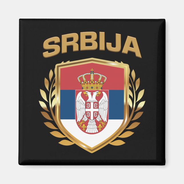 Aimant Srbija Bouclier indicateur Serbie (Devant)