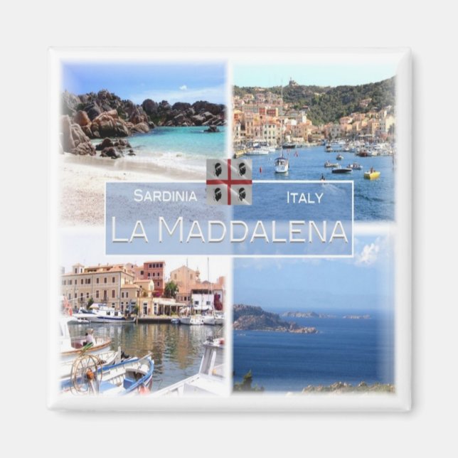 Aimant SRD023 LA MADDALENA - Mosaïque - Sardaigne - Frigo (Devant)