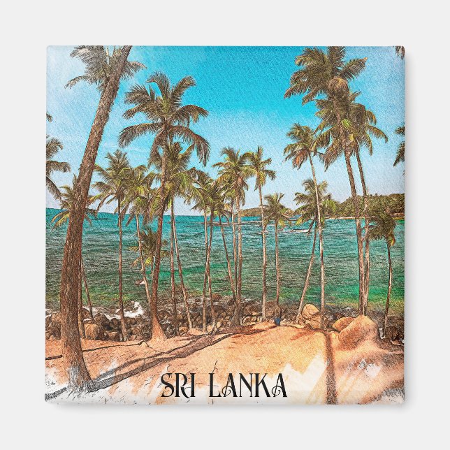 Aimant Sri Lanka Tropical Scenery Travel (Devant)