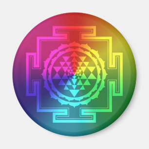 Aimant Sri spirituel Yantra - arc-en-ciel