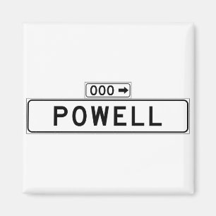 Aimant St de Powell, plaque de rue de San Francisco