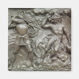 Aimant St George combattant le dragon