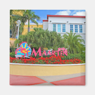 Aimant St. Maarten, Panneau de bienvenue, photographie, N