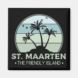 Aimant St Martin Le sympathique rétro de l'île Sint Mar