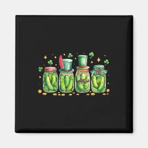 Aimant St. Patrick's Day Jarre de Cornichons Irlandais Am