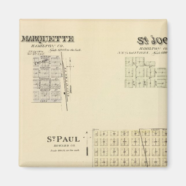 Aimant St. Paul, Marquette et St. Joe, Nebraska (Devant)