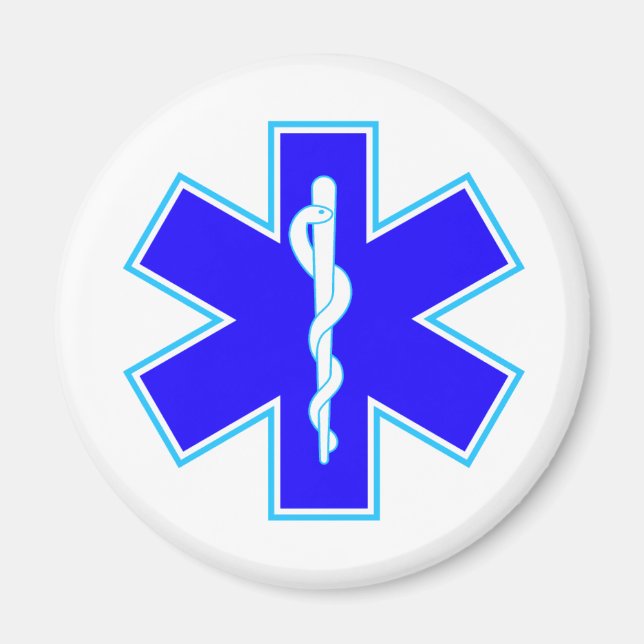 Aimant Star of Life (ambulance) (Devant)