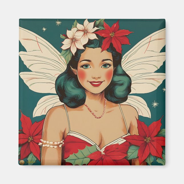 Aimant Starlet Retro les années 50 Tropical Christmas Pin (Devant)