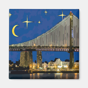 Aimant Starry Night Ben Franklin Bridge