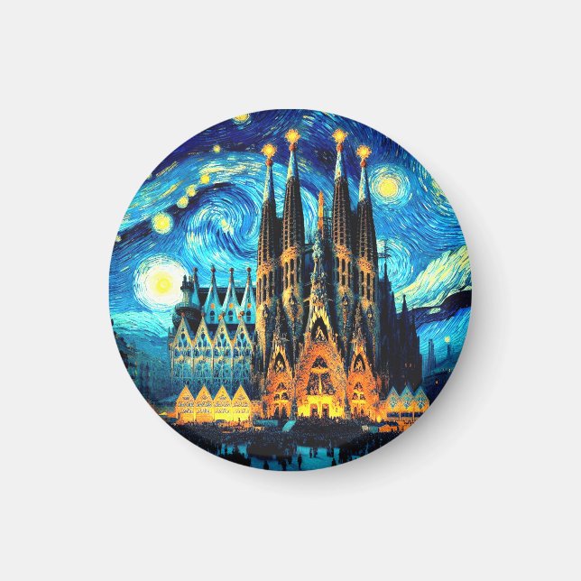 Aimant Starry Sagrada Familia Barcelona (Devant)