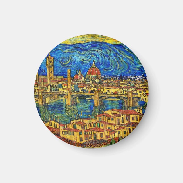 Aimant Starry Starry Night Florence Italie (Devant)