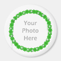 Stars de trèfle de Saint-Patrick (cadre photo rond