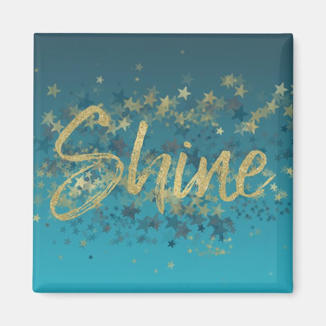 Aimant Stars Gold Blue Shine (Devant)