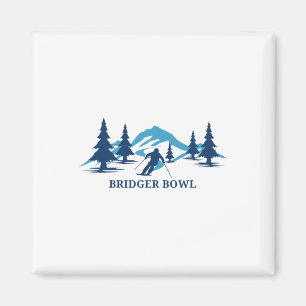 Aimant Station de ski Bridger Bowl Montana Skieur