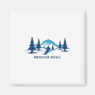 Aimant Station de ski de Bridger Bowl Montana Ski de ski
