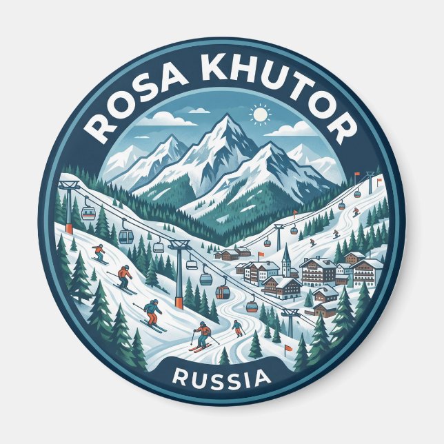 Aimant Station de ski de Rosa Khutor Russie (Devant)