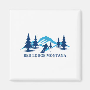 Aimant Station de ski Red lodge montana skieur