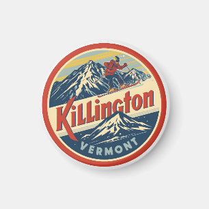 Aimant Station de ski vintage KILLINGTON Vermont montagne