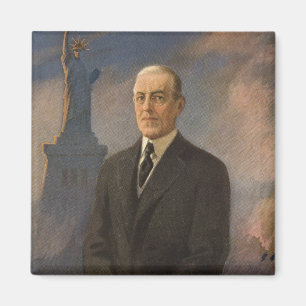 Aimant Statue de la Liberté et président Woodrow Wilson