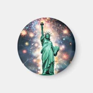 Aimant Statue De La Liberté Feu D'Indépendance,