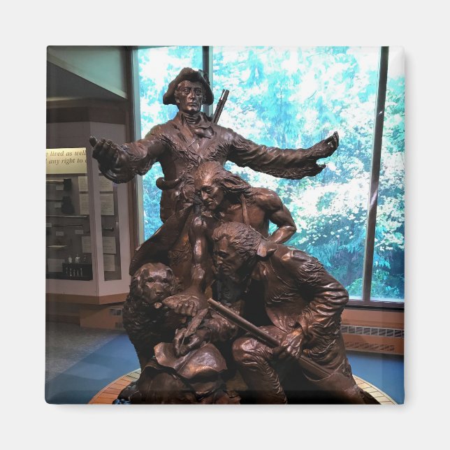 Aimant Statue de Lewis & Clark, Fort Clatsop, Oregon (Devant)