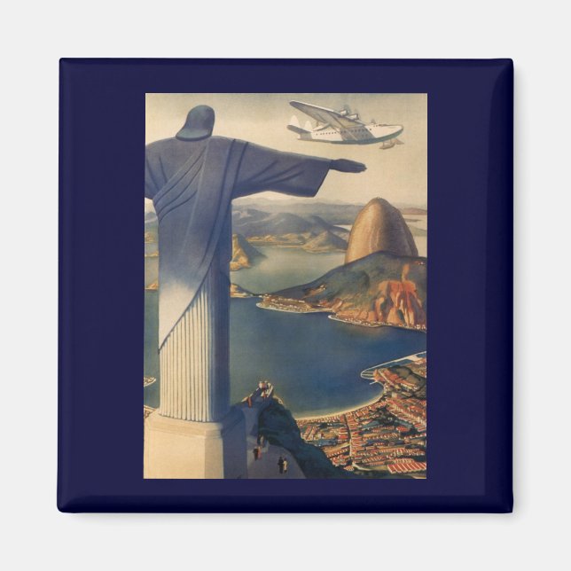 Aimant Statue du Christ Rédempteur, Rio De Janeiro, Brési (Devant)