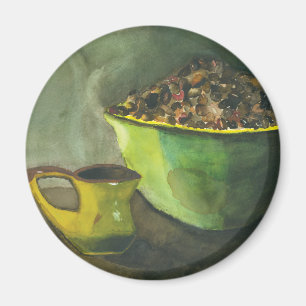 Aimant Steaming Morning Cup Cup of Coffee Bowl Coffee Bea